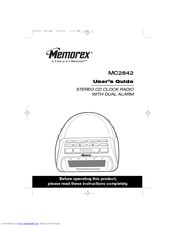 Memorex MC2842 - MC CD Clock Radio User Manual