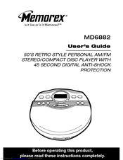 Memorex MD6882 User Manual