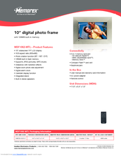Memorex MDF1062-MTL - Digital Photo Frame Features