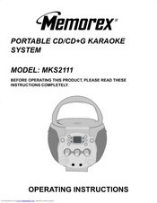 Memorex MKS2111 Operating Instructions Manual