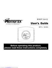 Memorex MMP3642 User Manual