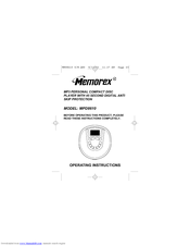 Memorex MPD8610 Operating Instructions Manual