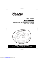 Memorex MPD8857 User Manual