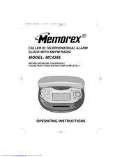 Memorex MC4285 Operating Instructions Manual