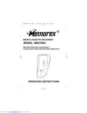 Memorex MB2186AOM Operating Instructions Manual