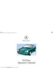 Mercedes-Benz Cl 500 Operator's Manual
