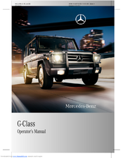 Mercedes-Benz 2009 G 550 Operator's Manual
