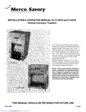 Merco C-40VS Installation & Operation Manual