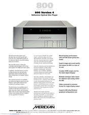 Meridian 800 Version 4 Brochure & Specs