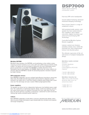 Meridian DSP7000 Specification Sheet