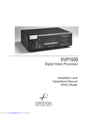 Faroudja DVP1500 Installation And Operation Manual