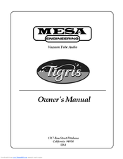 Mesa/Boogie Tigris Owner's Manual