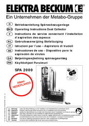 Elektra Beckum SPA 2000 Betriebsanleitung