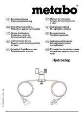 Metabo Dry-running Sensor Hydrostop Operating Instructions Manual