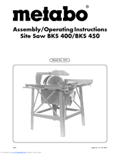 Metabo BKS450/4.75DNB Assembly & Operating Instructions