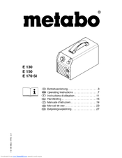 Metabo E 130 Operating Instructions Manual