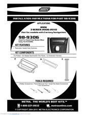 Metra Electronics 98-9306 Installation Instructions Manual