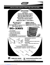 Metra Electronics 95-3305 Installation Instructions Manual