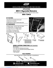 Metra Electronics 99-7343 Installation Instructions Manual