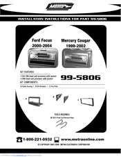 Metra Electronics 99-5806 Installation Instructions Manual