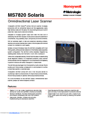 Honeywell Solaris MS7820 Technical Specifications