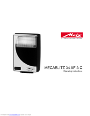 Metz Mecablitz 34 AF-3 C Operating Instructions Manual