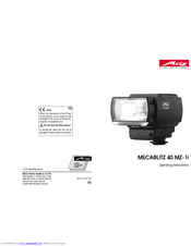 Metz MECABLITZ 40 MZ-1i Operating Instructions Manual