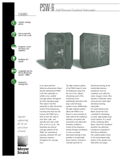 Meyer Sound PSW-6 Specification Sheet