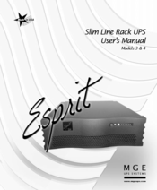 MGE UPS Systems Esprit 3 User Manual