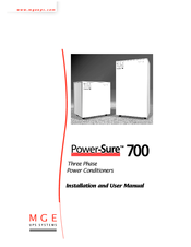 MGE UPS Systems POWER-SURE 700 Installation And User Manual
