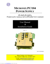 Micro Technic Micronix PV-5127 Installation And User Manual