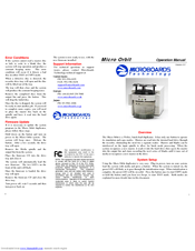 MicroBoards Technology Micro Orbit Operation Manual