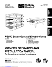 Middleby Marshall PS555G GAS Operating And Installation Manual