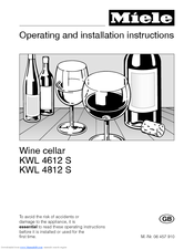 Miele KWL 4612 S Operating And Installation Instructions