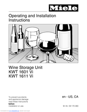 Miele KWT 1603 Vi Operating And Installation Manual