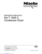 Miele Novotronic T 1565 C Operation Manual