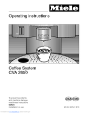 Miele CVA 2650 CVA 2650 Operating Instructions Manual