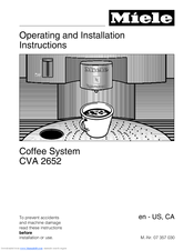 Miele CVA 2652 Operating And Installation Instructions