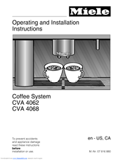 Miele CVA 4062 Operating And Installation Instructions
