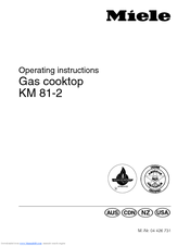 Miele GAS KM 81-2 Operating Instructions Manual