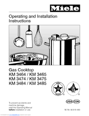 Miele KM 3465 Operating And Installation Instructions