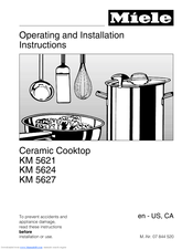 Miele KM 5621 Operating And Installation Instructions