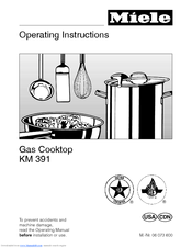 Miele KM 391 LP Operating Instructions Manual