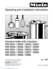 Miele KM 5957 Operating And Installation Instructions