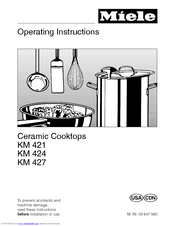 Miele KM427 Operating Instructions Manual