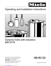 Miele KM 5773 Operating And Installation Instructions