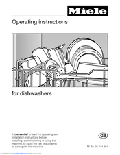 Miele dishwashers Operating Instructions Manual