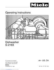 Miele G 2183 Operating Instructions Manual