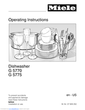 Miele G 5775 Operating Instructions Manual