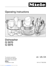Miele Diamond G 5975 SCSF Operating Instructions Manual